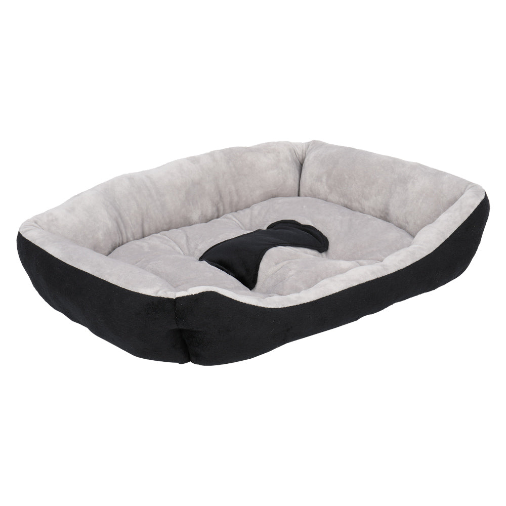 Pet Bed Dog Mat Cat Pad Soft Plush Gray Black for Cats & Small Dogs