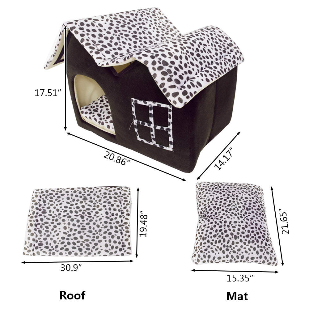 Super Soft British Style Pet House Size M Coffee