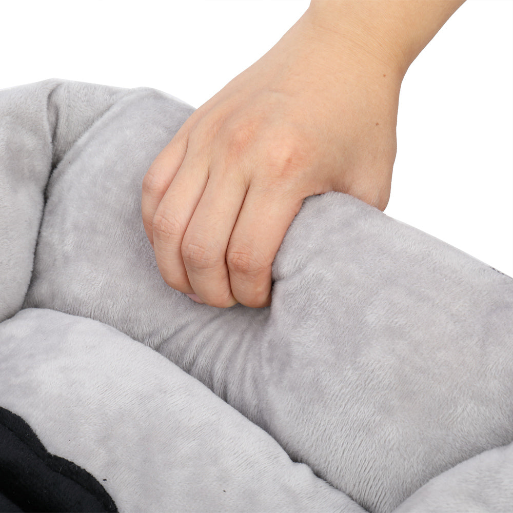 Pet Bed Dog Mat Cat Pad Soft Plush Gray Black for Cats & Small Dogs