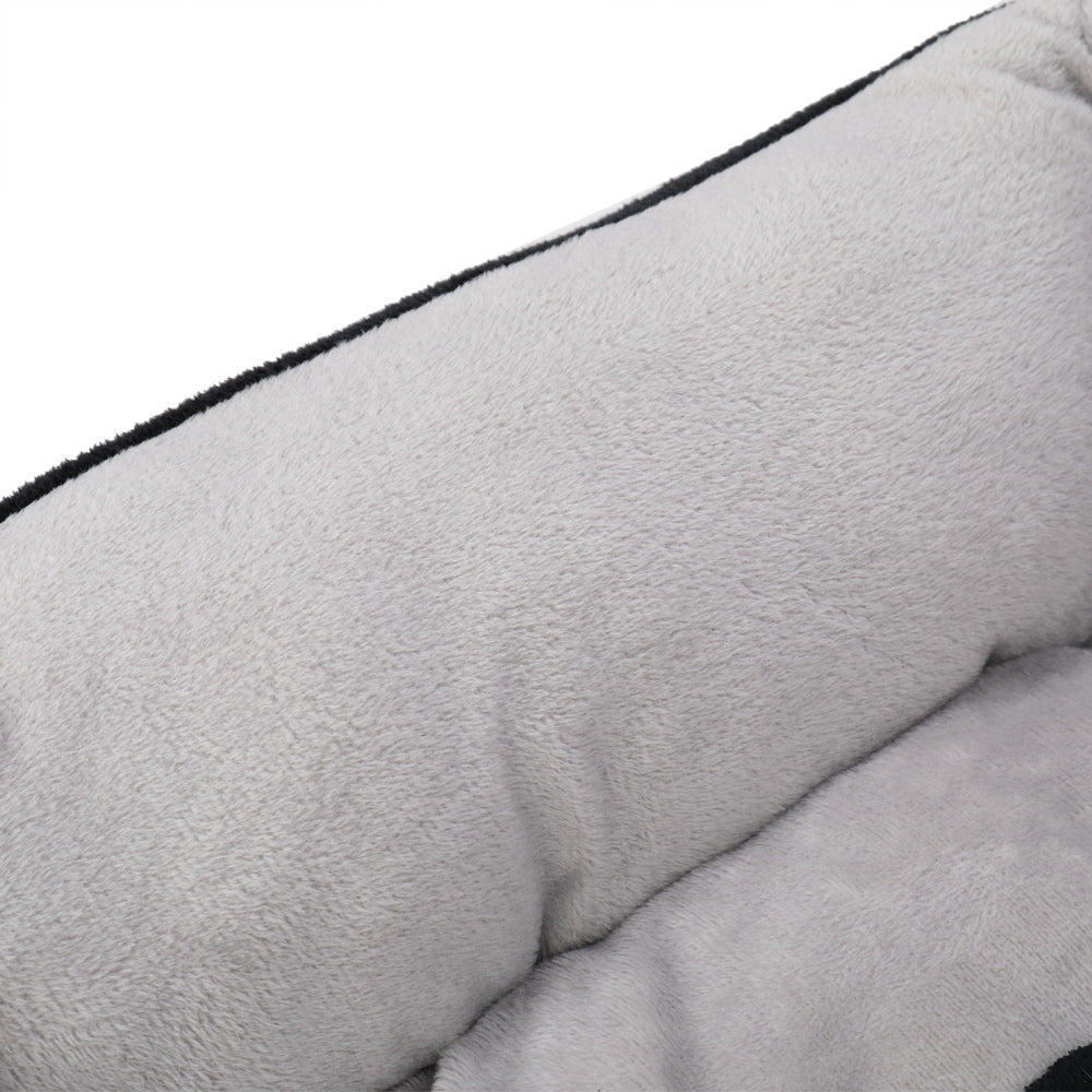 Pet Bed Dog Mat Cat Pad Soft Plush Gray Black for Cats & Small Dogs