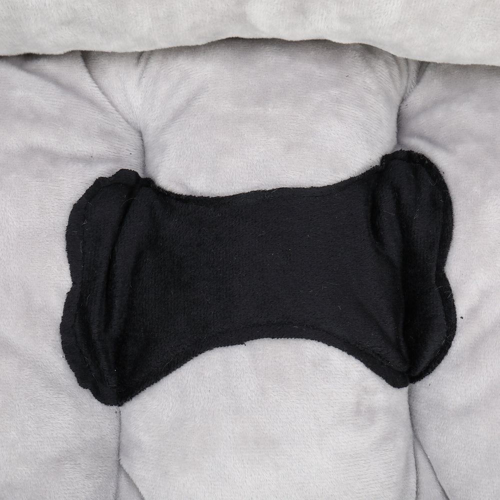 Pet Bed Dog Mat Cat Pad Soft Plush Gray Black for Cats & Small Dogs