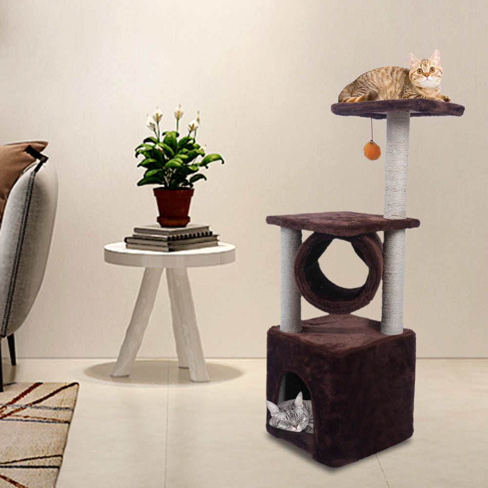 M48B 36" Sisal Hemp Cat Tree Brown