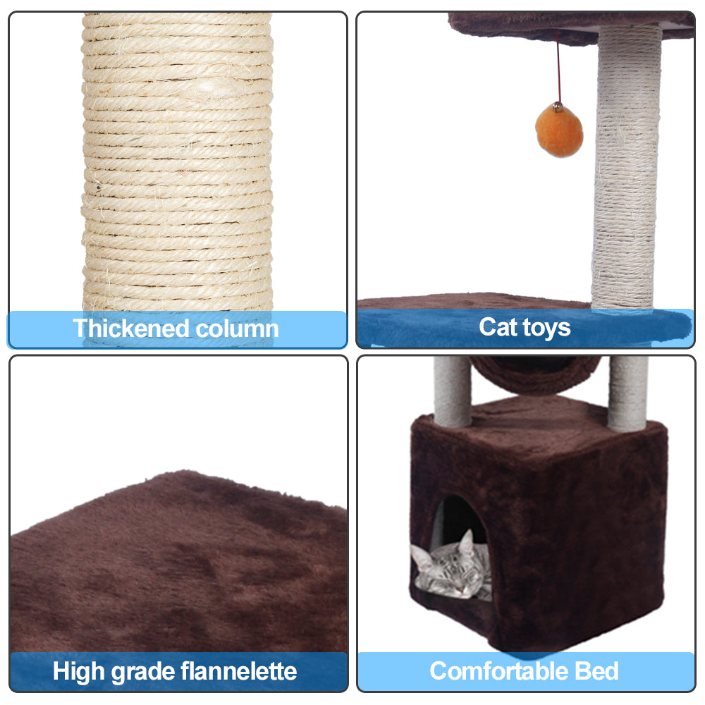 M48B 36" Sisal Hemp Cat Tree Brown
