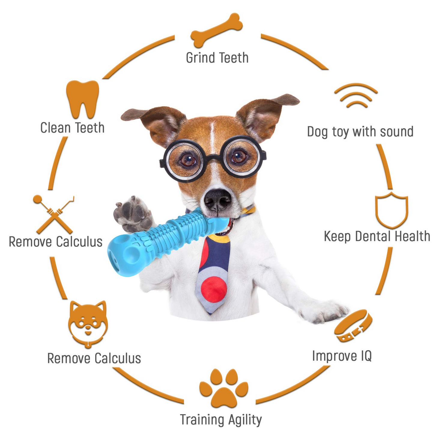 Dog Chew Toys for Aggressive Chewers Durable Puppy Teething chew Toys,Dog Toothbrush with Natural Rubber