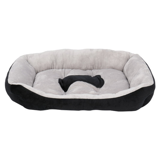Pet Bed Dog Mat Cat Pad Soft Plush Gray Black for Cats & Small Dogs